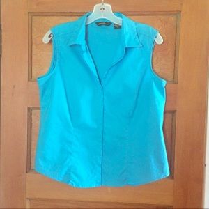 Eddie Bauer Sleeveless Fitted Blouse SZ L